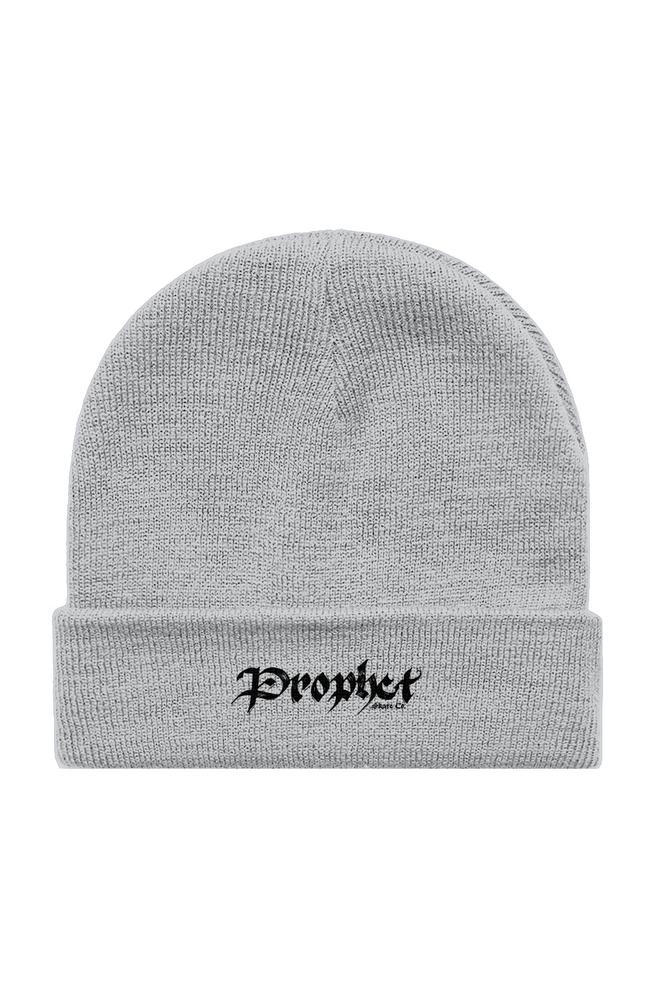 Iconic Script Cuff Beanie - Grey/Black