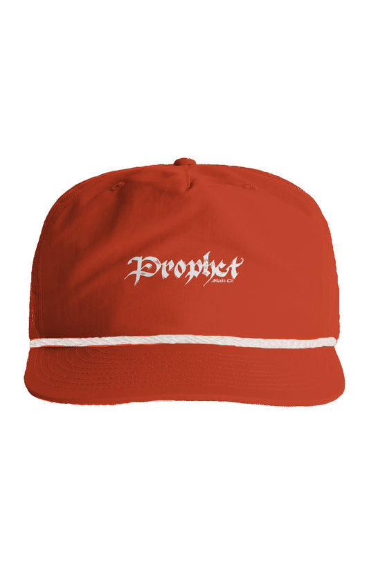 Iconic Script Rope Hat - Red/White