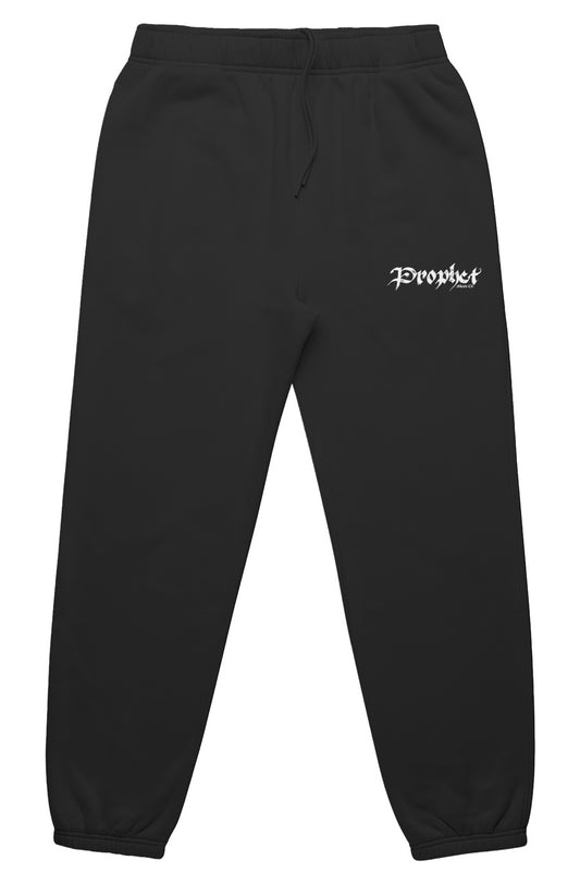 Iconic Script Embroidered Sweats - Black/White