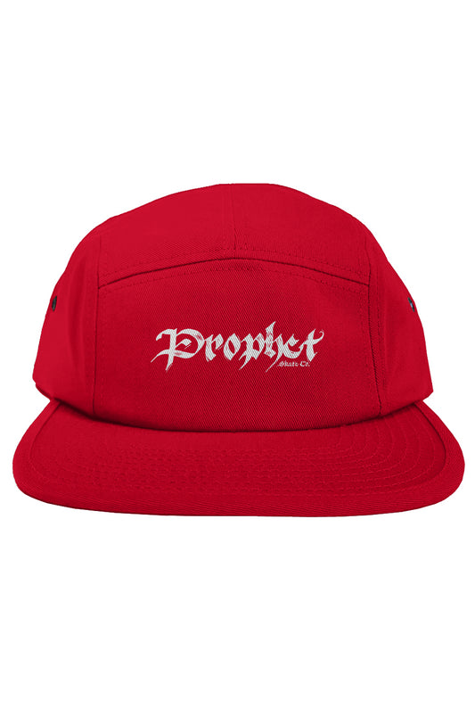 Iconic Script Original 5 Panel Hat - Red/White