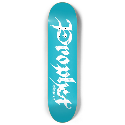 Script Team 8.00" Deck - Aqua/White