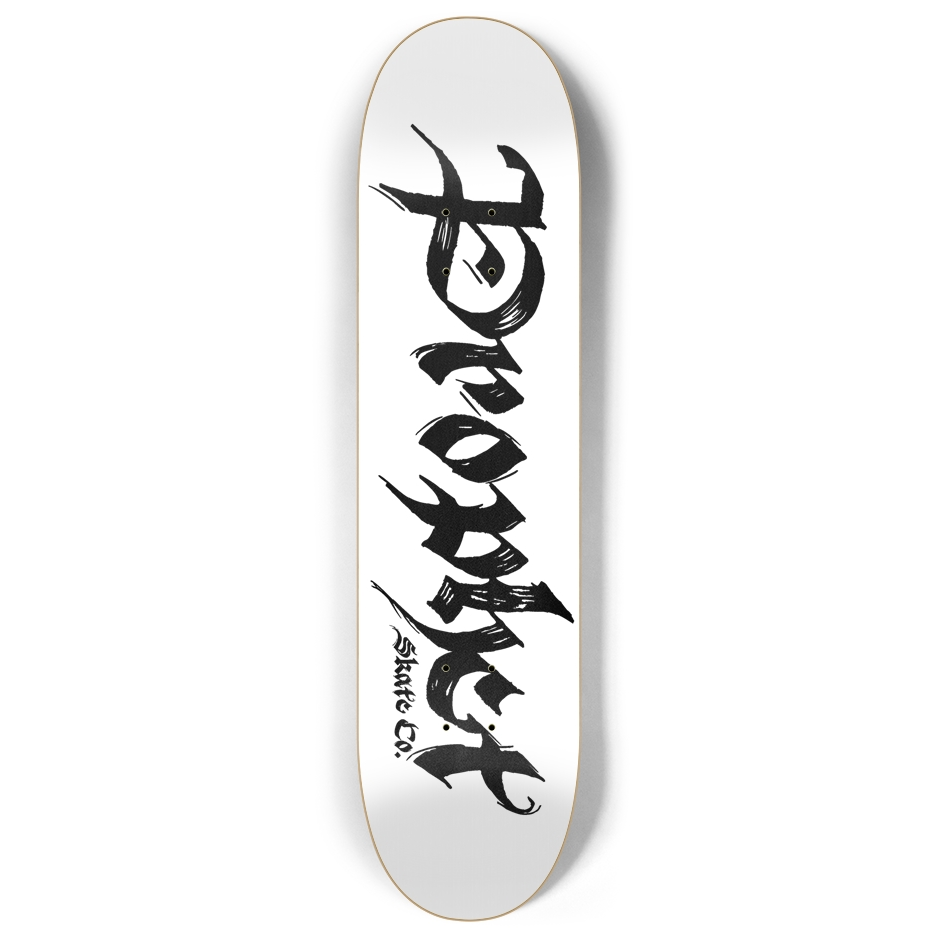 Script Team 8.00" Deck - White/Black